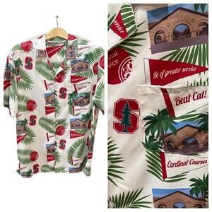 Stanford Beat Cal Hawaiian Shirt SZ M